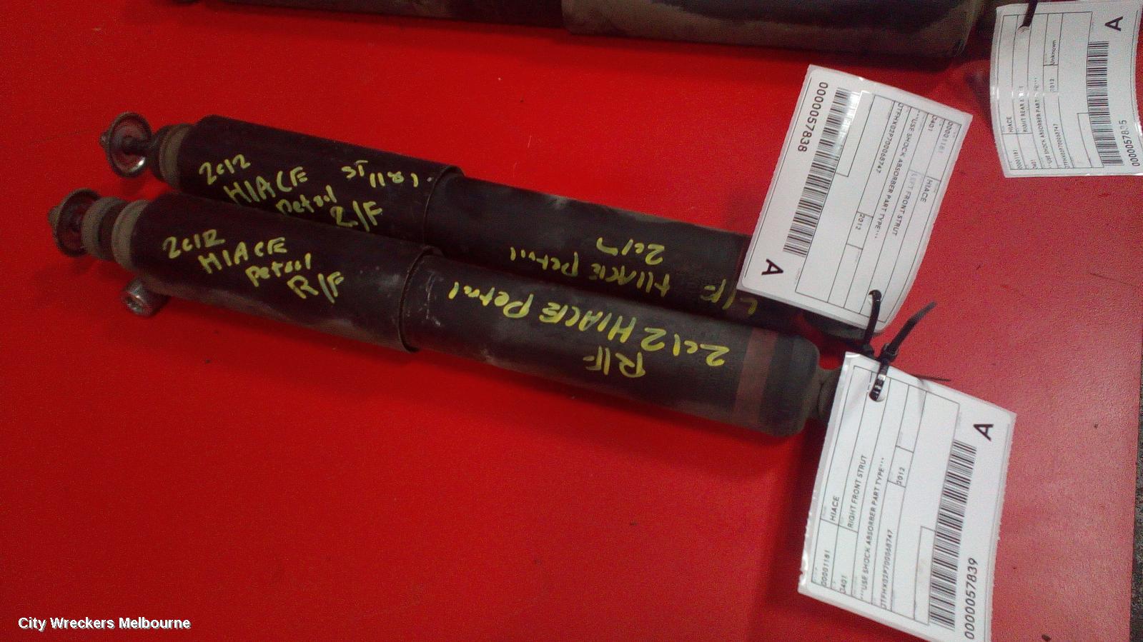 TOYOTA HIACE RIGHT FRONT STRUT, ***USE SHOCK ABSORBER PART TYPE***