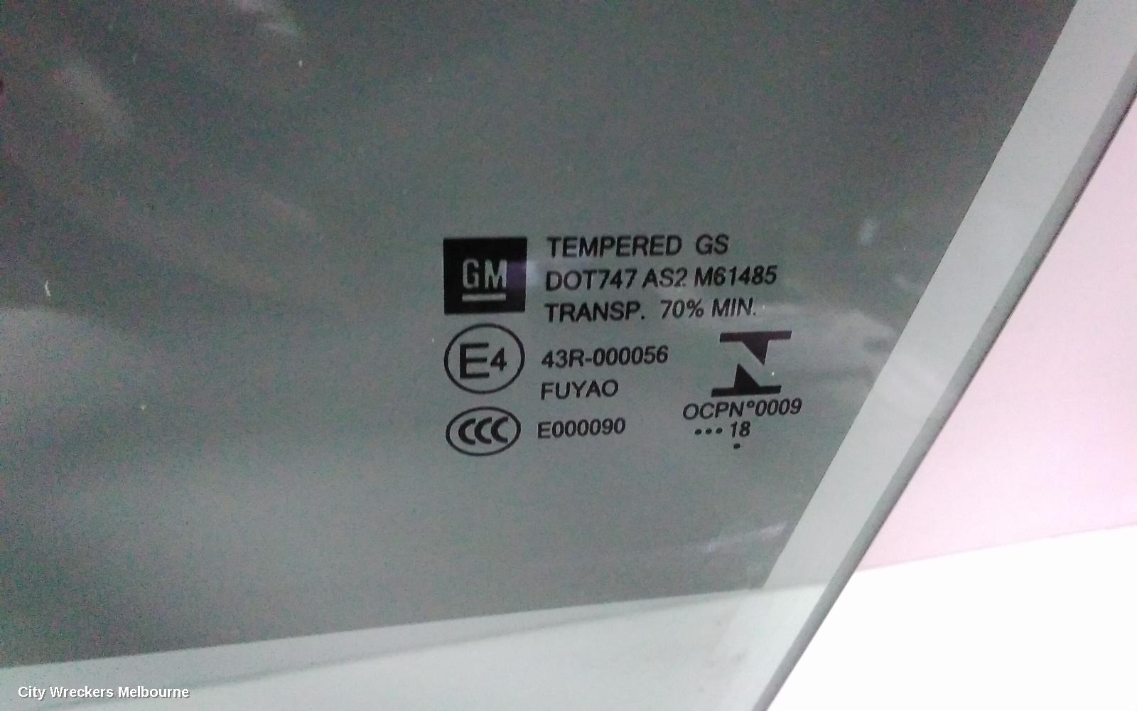 HOLDEN COMMODORE LEFT FRONT DOOR WINDOW, ZB, 10/2017 - 12/2020