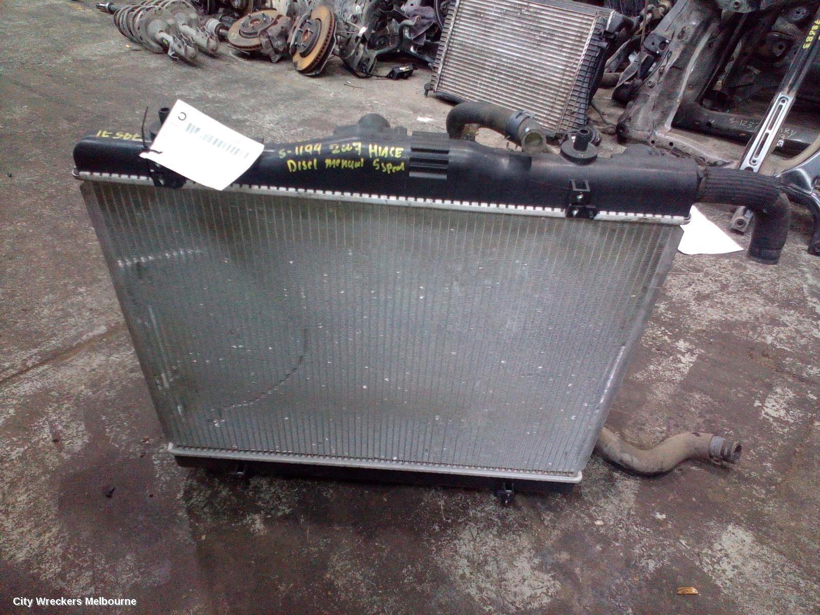 TOYOTA HIACE RADIATOR, MANUAL, 3.0, 1KD-FTV, DIESEL, KDH, 09/2006 - 08/2010