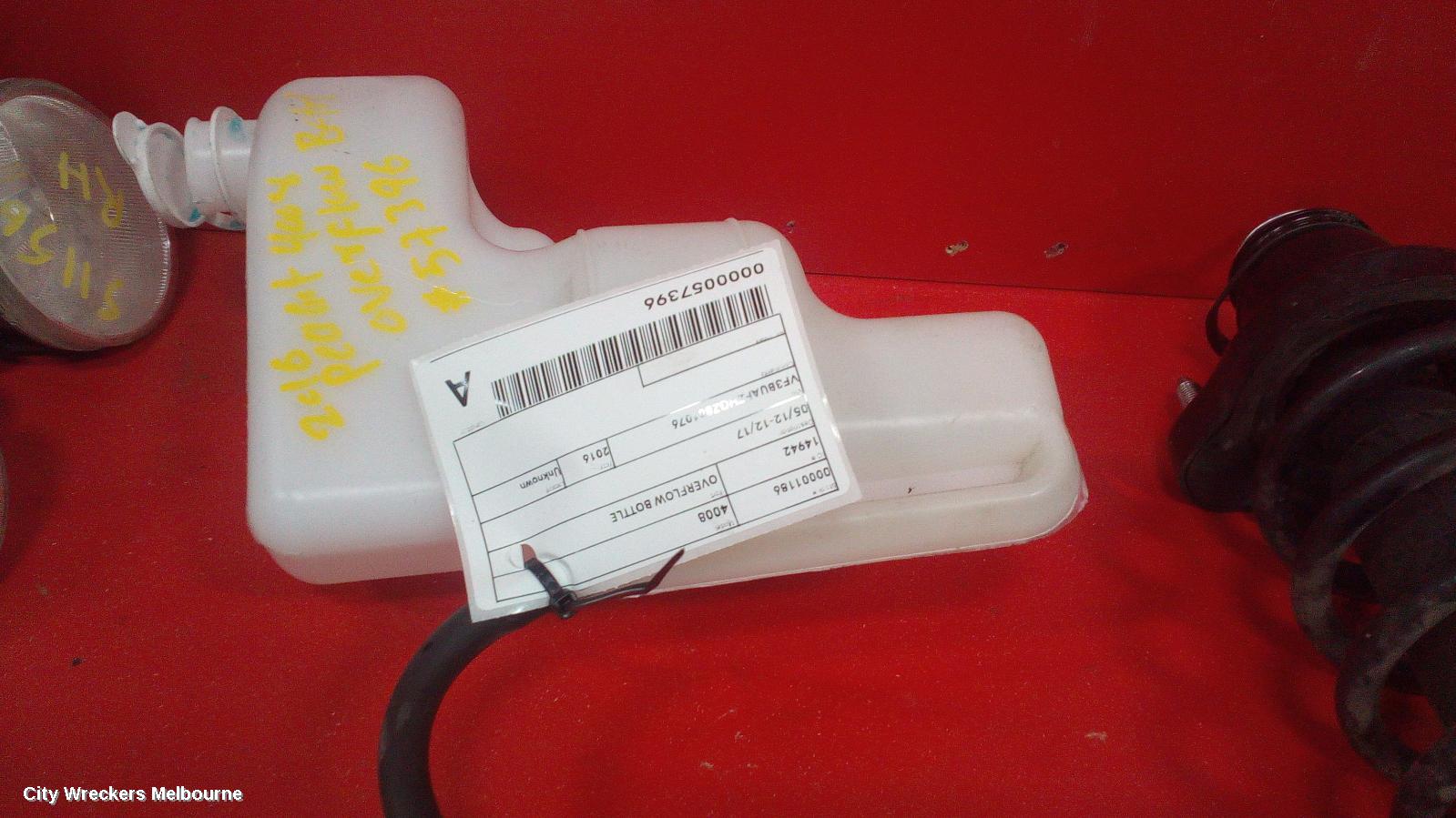 PEUGEOT 4008 OVERFLOW BOTTLE, 05/2012 - 12/2017
