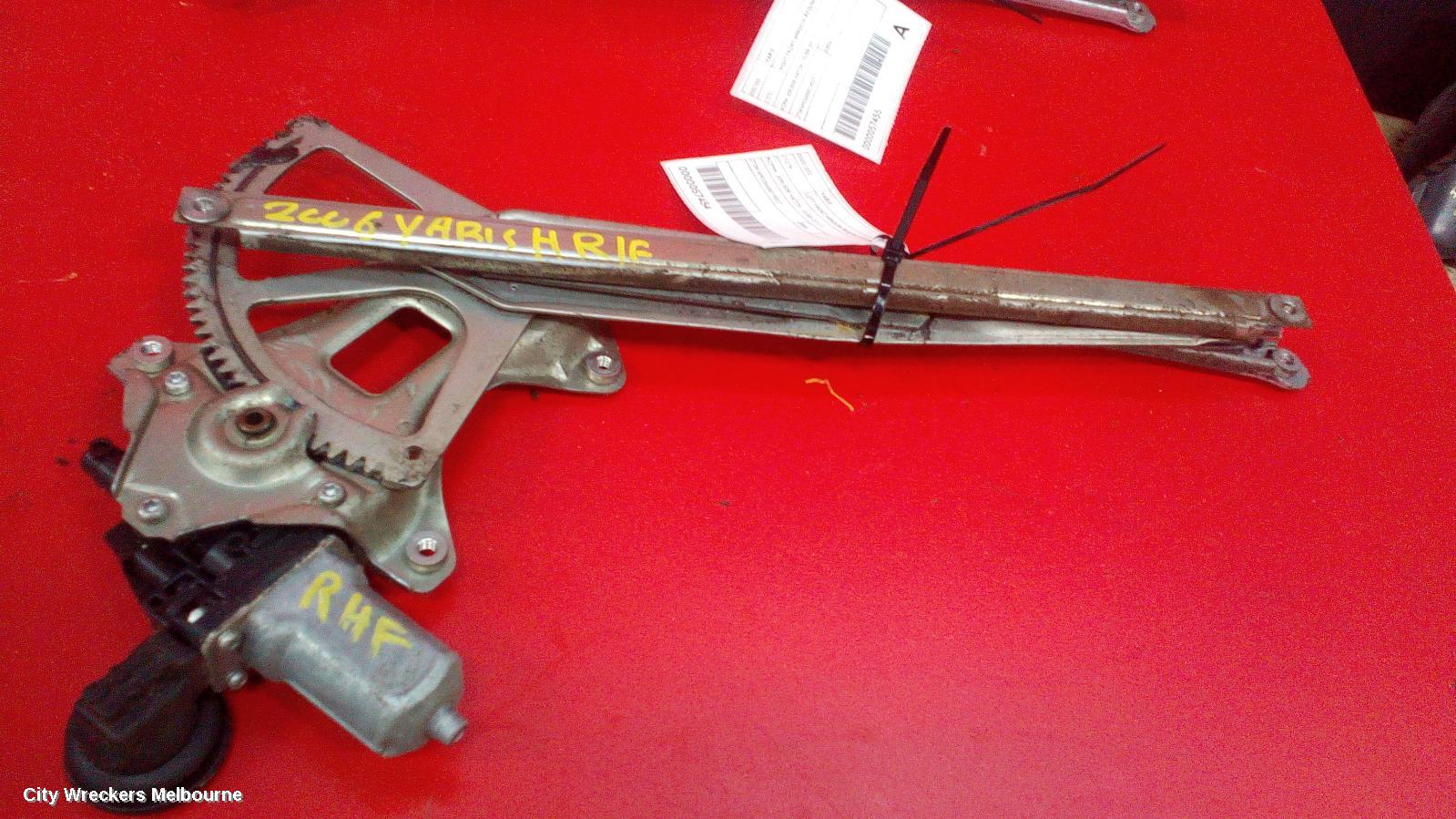 TOYOTA YARIS LEFT FRONT WINDOW REG/MOTOR, NCP9#, 3DR/5DR HATCH, 10/2005 - 07/2011