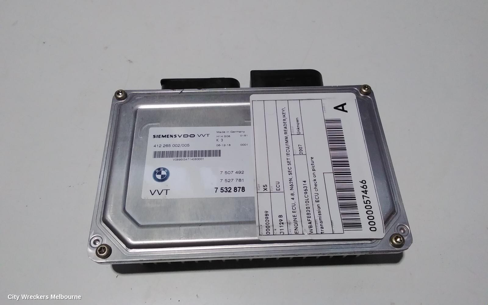 BMW X5 ECU, ENGINE ECU, 4.8, N62N, ECU ONLY, E70, 03/2007 - 05/2010