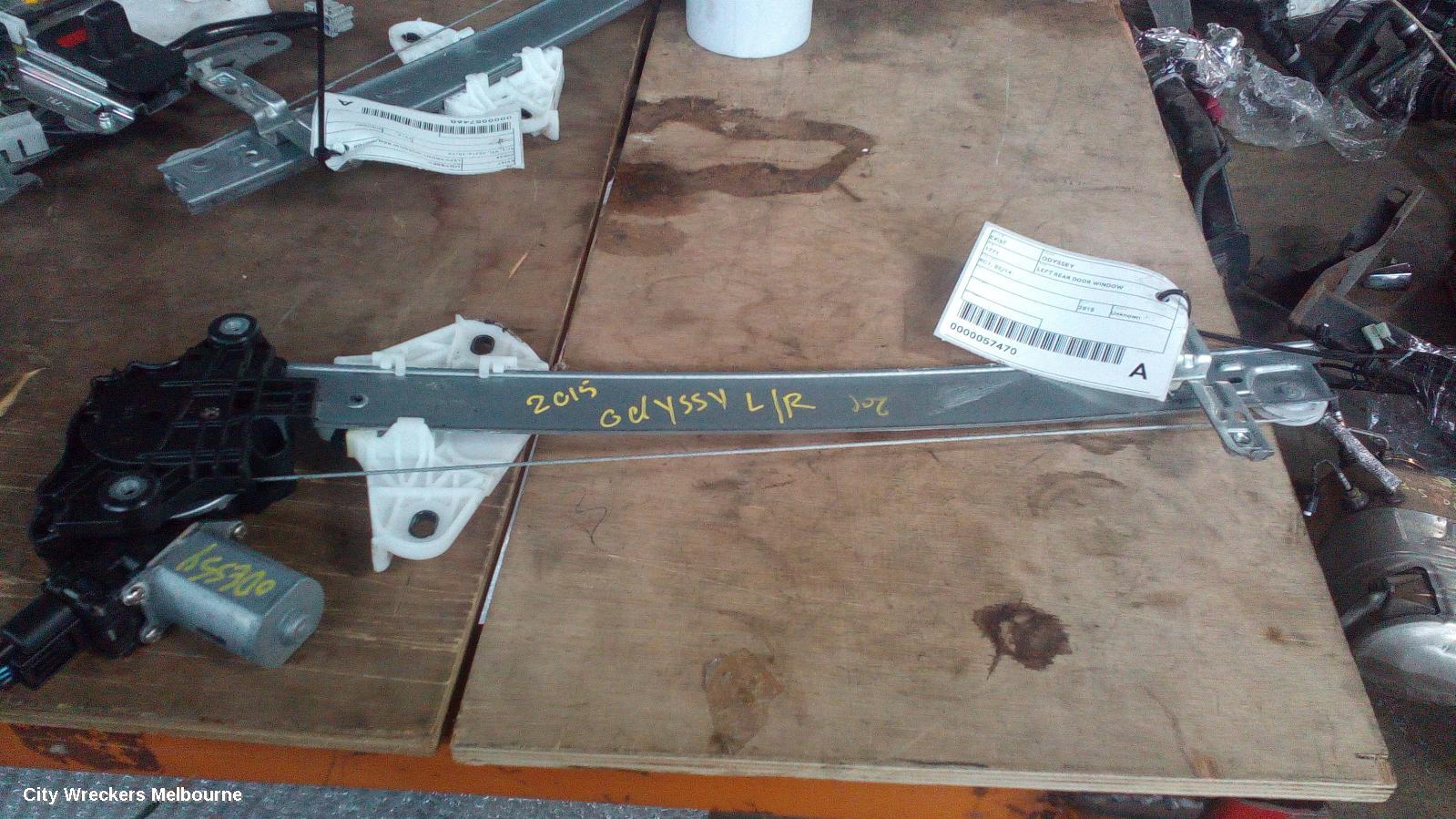 HONDA ODYSSEY LEFT REAR WND REG/MOTOR, RC1, VTI, 2 PIN TYPE, 02/2014 - 12/2017