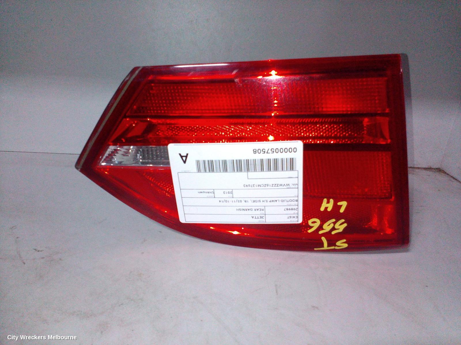 VOLKSWAGEN JETTA REAR GARNISH, BOOTLID LAMP (LH SIDE), 1B, 02/2011 - 10/2014