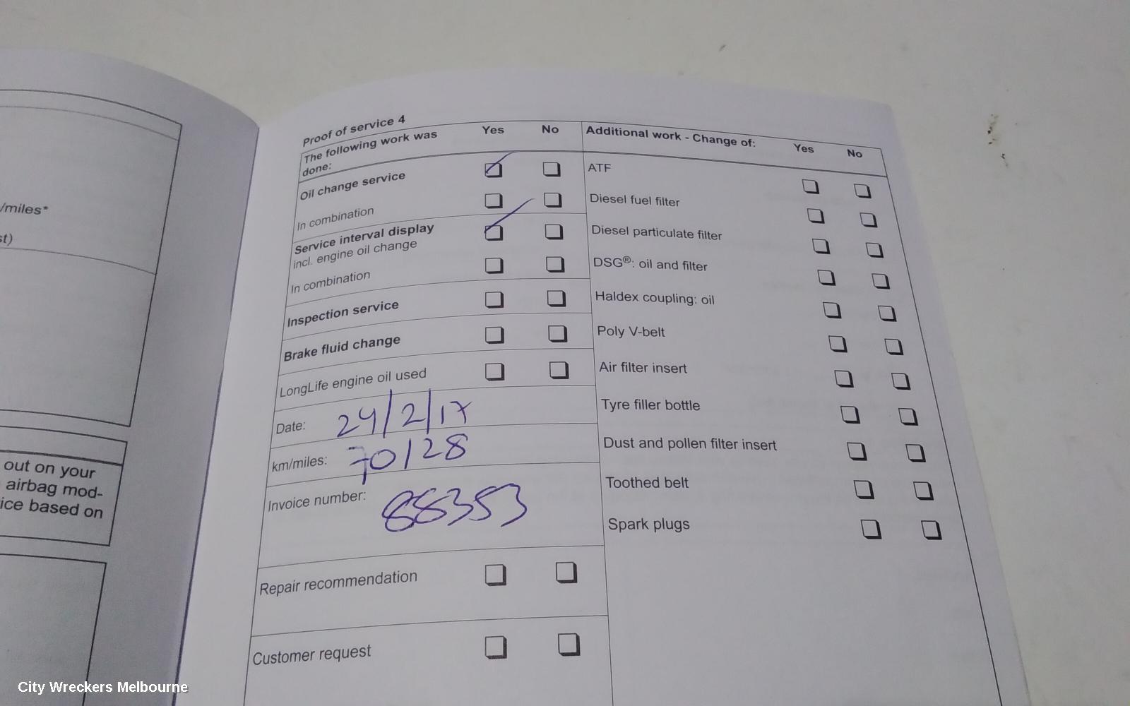 VOLKSWAGEN JETTA OWNERS HANDBOOK, 1B, PETROL, 02/2011 - 12/2017