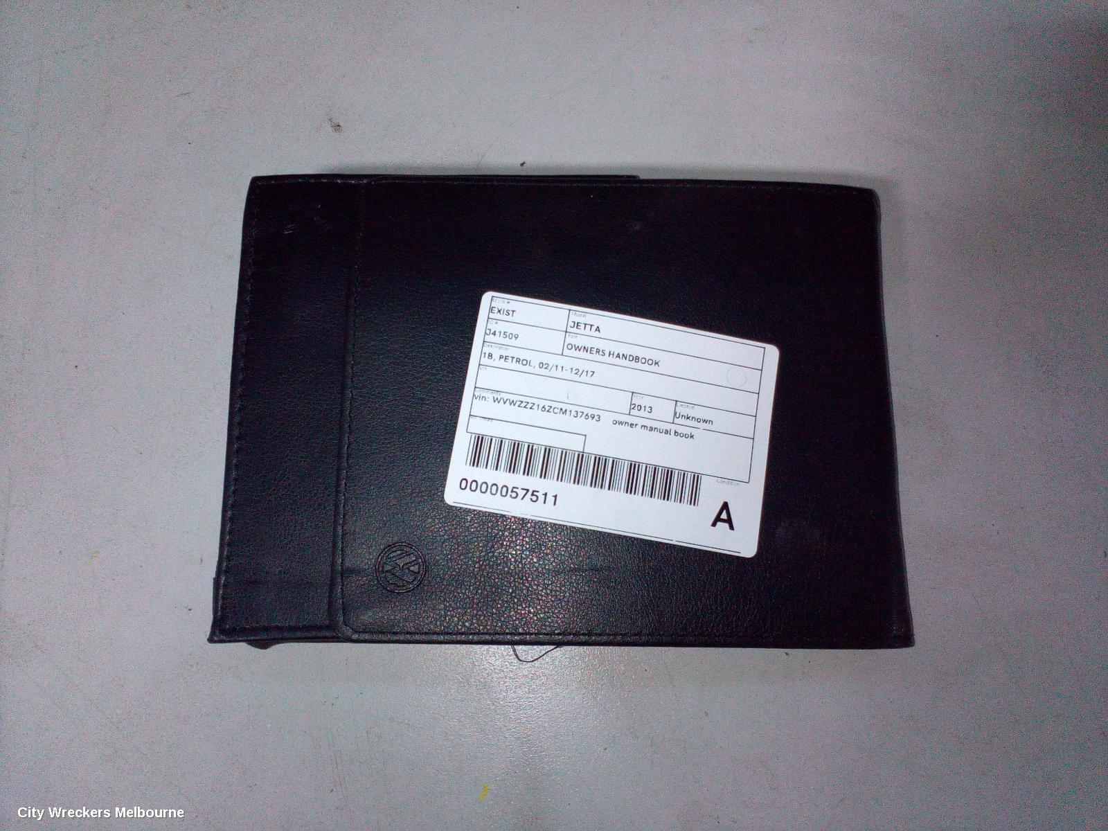 VOLKSWAGEN JETTA OWNERS HANDBOOK, 1B, PETROL, 02/2011 - 12/2017