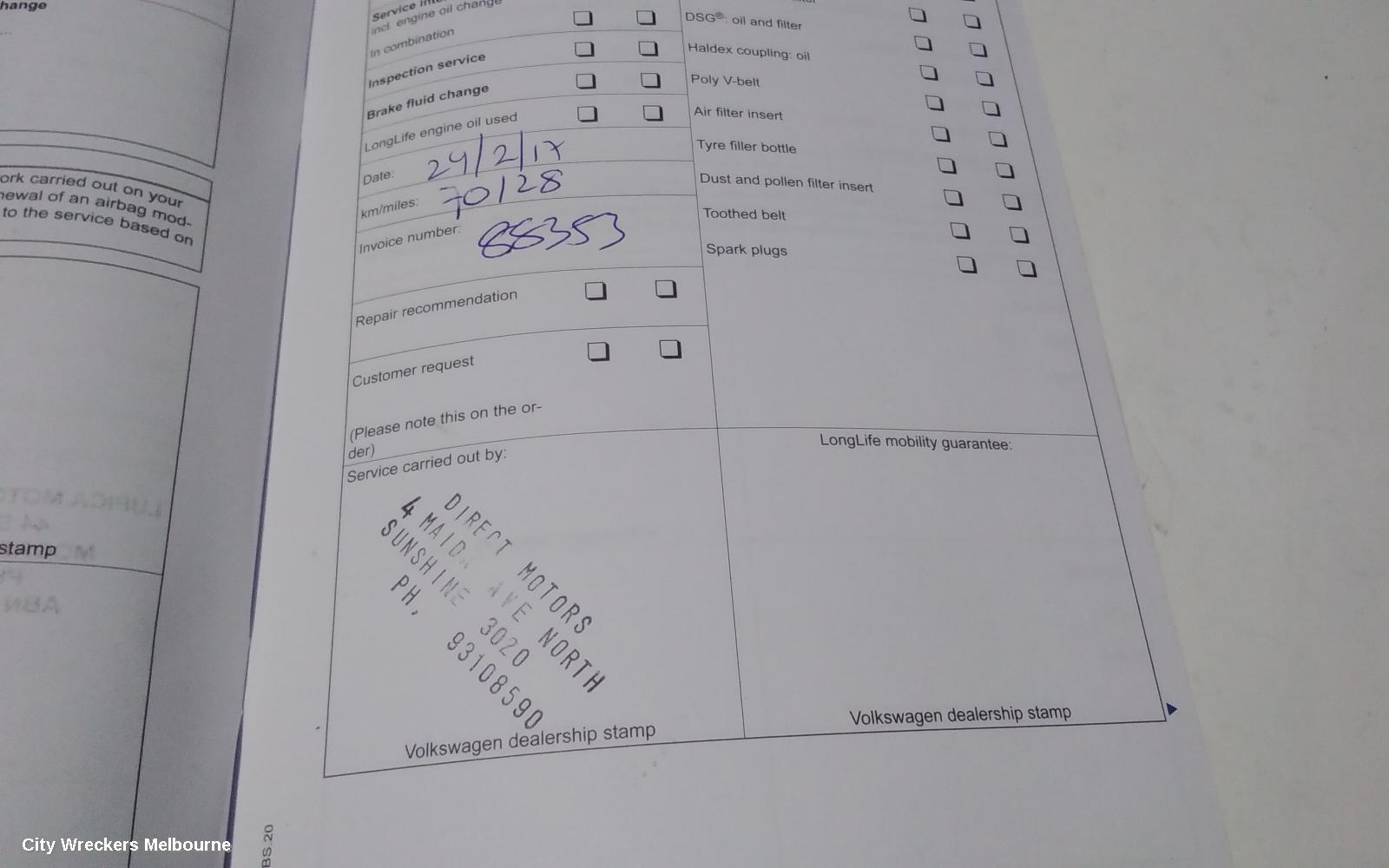 VOLKSWAGEN JETTA OWNERS HANDBOOK, 1B, PETROL, 02/2011 - 12/2017