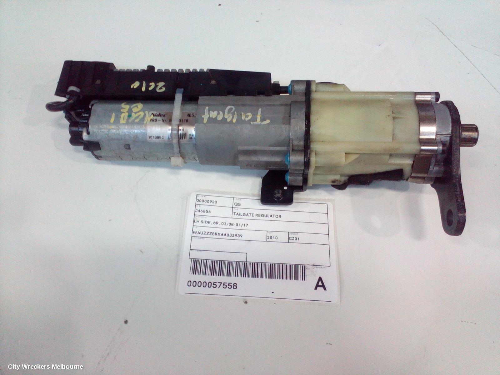 AUDI Q5 TAILGATE REGULATOR, LH SIDE, 8R, 03/2008 - 01/2017