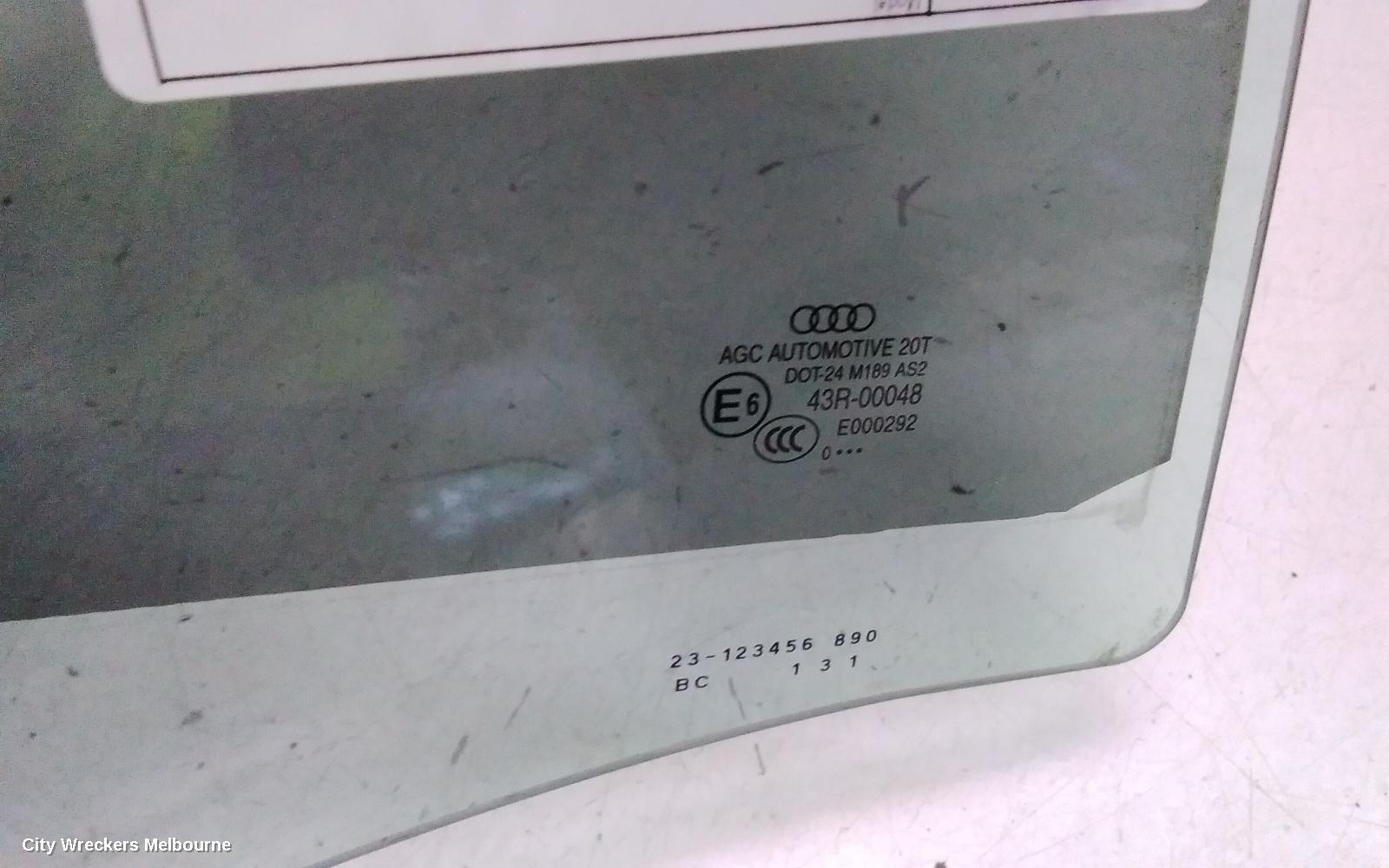 AUDI Q5 RIGHT REAR DOOR WINDOW, 8R, Q5/SQ5, 12/2008 - 01/2017