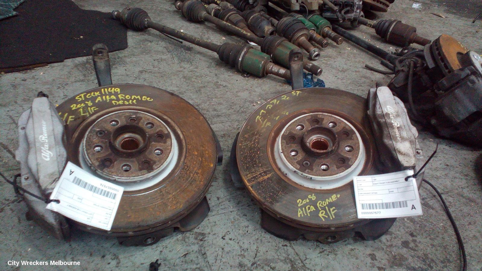 ALFA ROMEO 159 LEFT FRONT HUB ASSEMBLY, 06/2006 ONWARDS