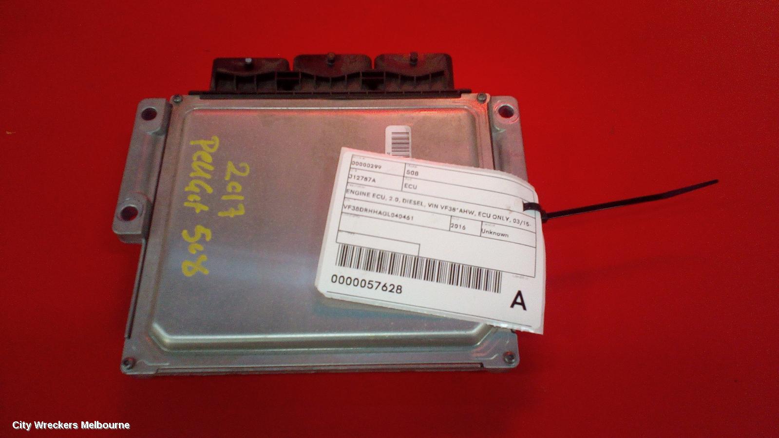PEUGEOT 508 ECU, ENGINE ECU, 2.0, DIESEL, VIN VF38*AHW, ECU ONLY, 03/2015 - 12/2017