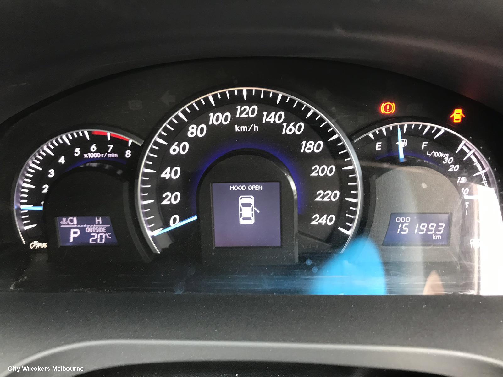 TOYOTA AURION REVERSE CAMERA, REVERSE CAMERA, GSV50R, 04/2012 - 08/2017