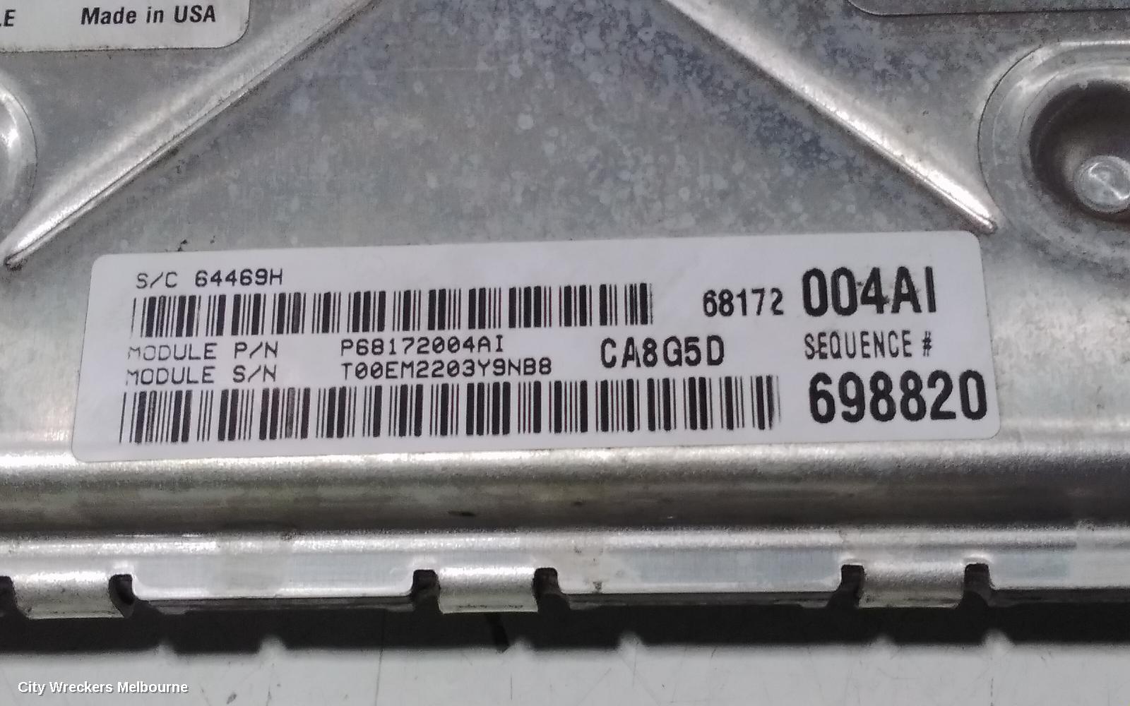 JEEP GRANDCHEROKEE ECU, ENGINE ECU, 3.6, PETROL, ECU ONLY, WK, 10/2010 ONWARDS