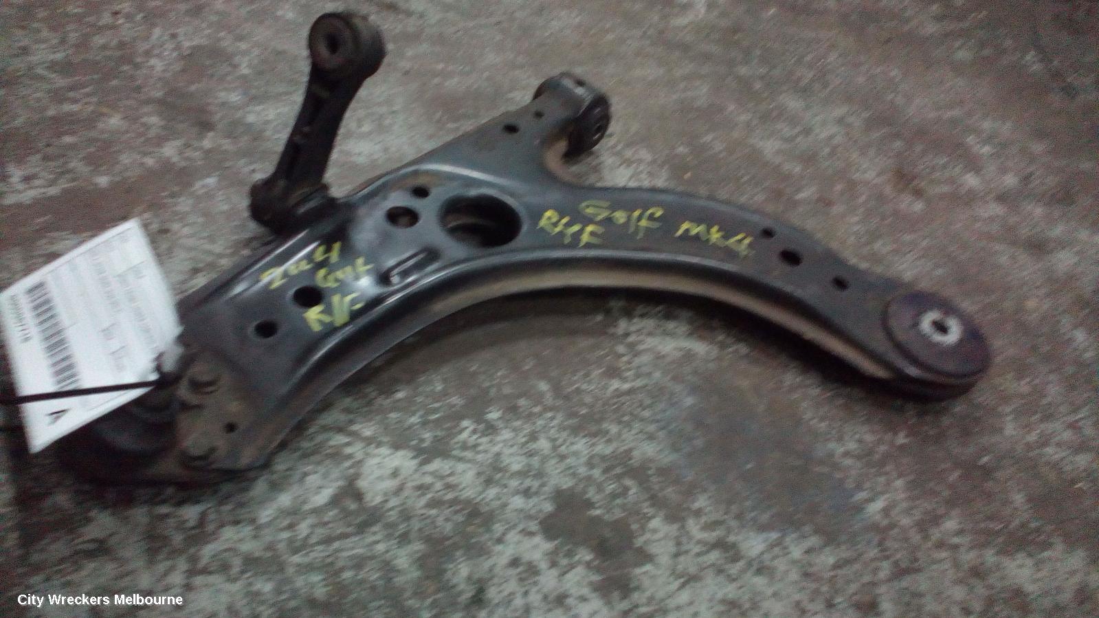 VOLKSWAGEN GOLF RIGHT FRONT LOWER CONTROL ARM, GEN 4, 09/1998 - 06/2004 (AUS ONLY)