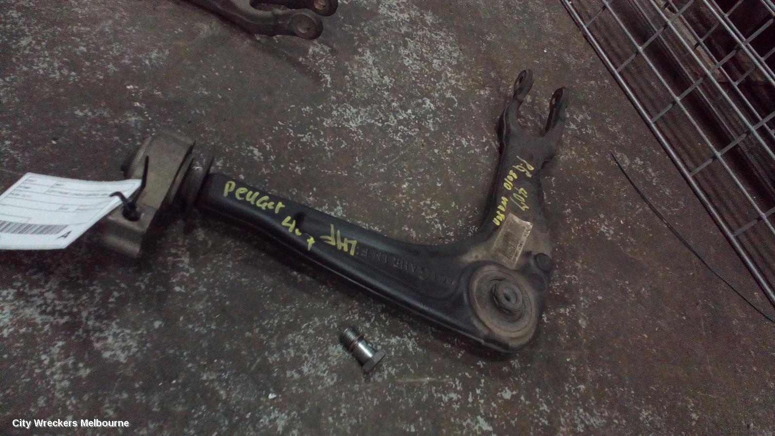 PEUGEOT 407 LEFT FRONT LOWER CONTROL ARM, 09/2004 - 12/2011