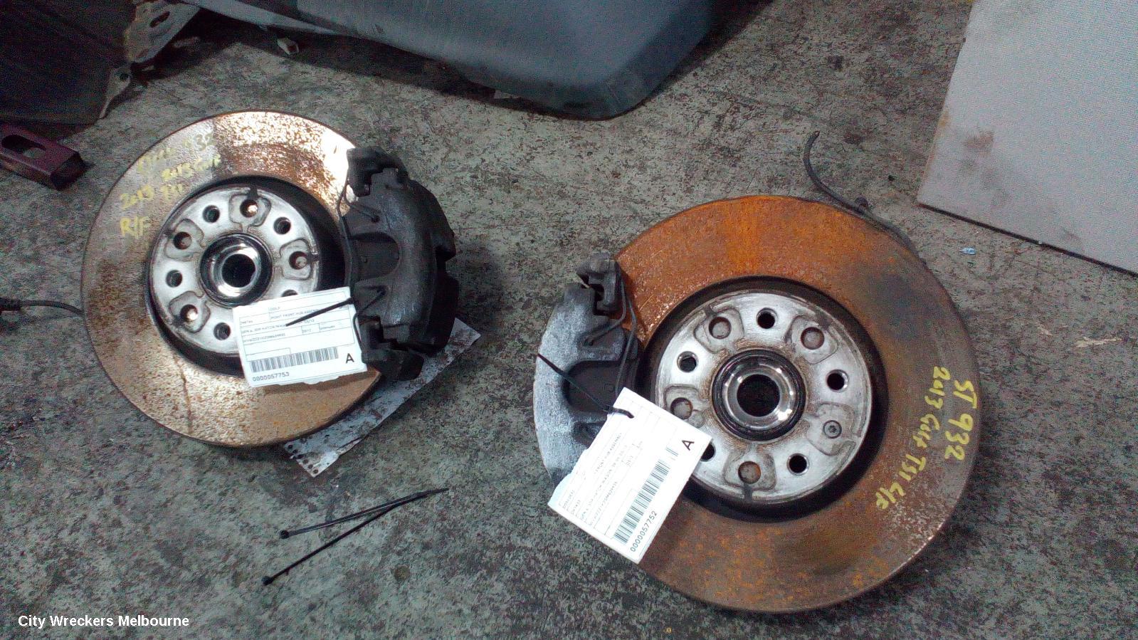 VOLKSWAGEN GOLF LEFT FRONT HUB ASSEMBLY, GEN 6, 4 BOLT TYPE, 03/2009 - 05/2015