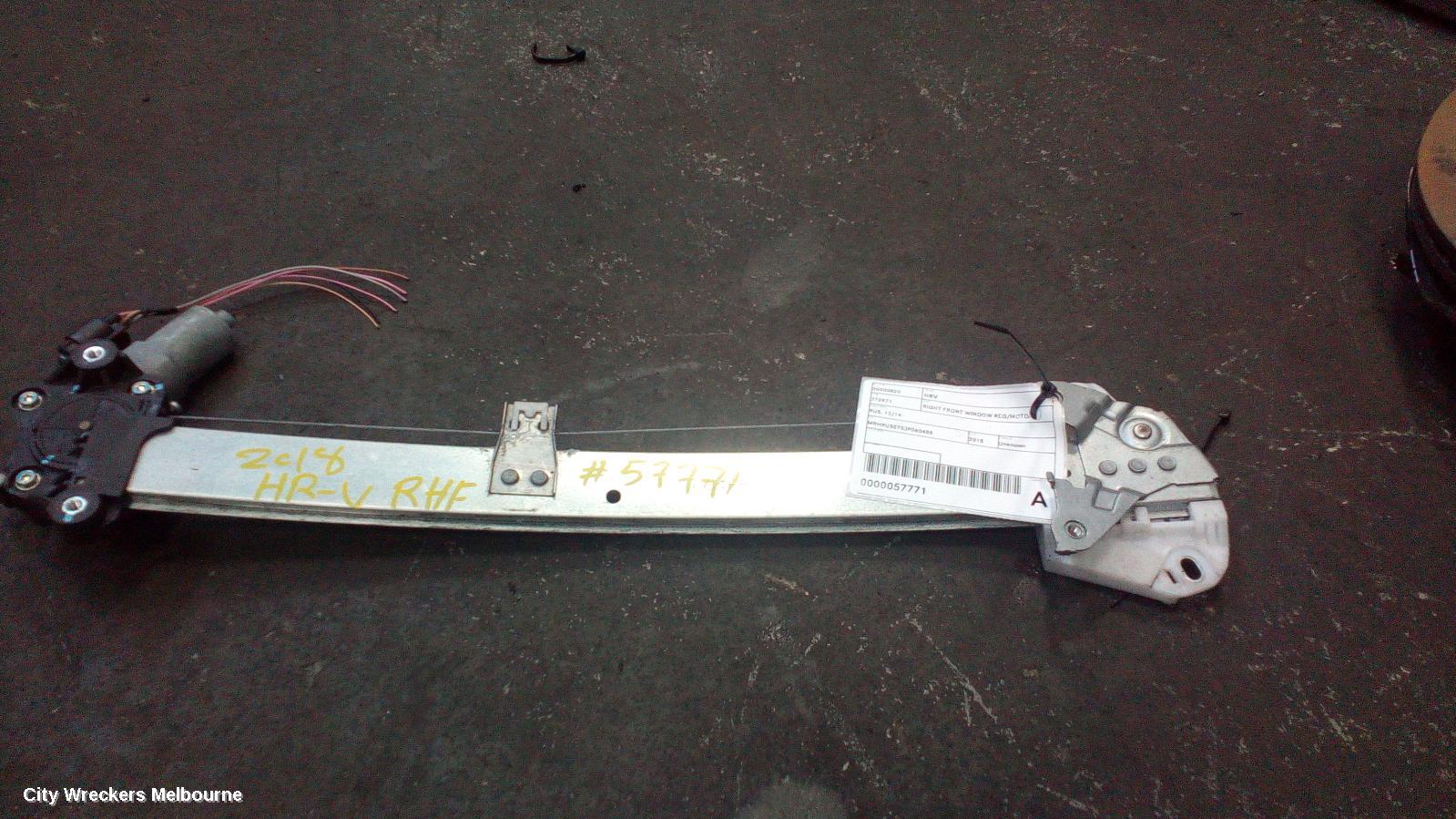 HONDA HRV RIGHT FRONT WINDOW REG/MOTOR, RU, 12/2014 - 10/2021