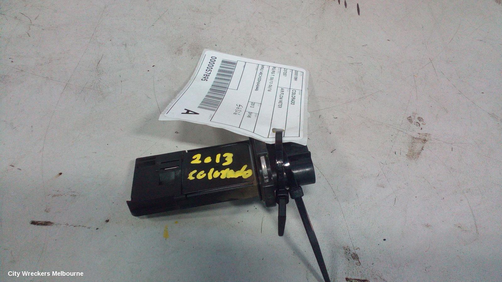 HOLDEN COLORADO AIR FLOW METER, RG/RG 7, 06/2012 - 04/2015
