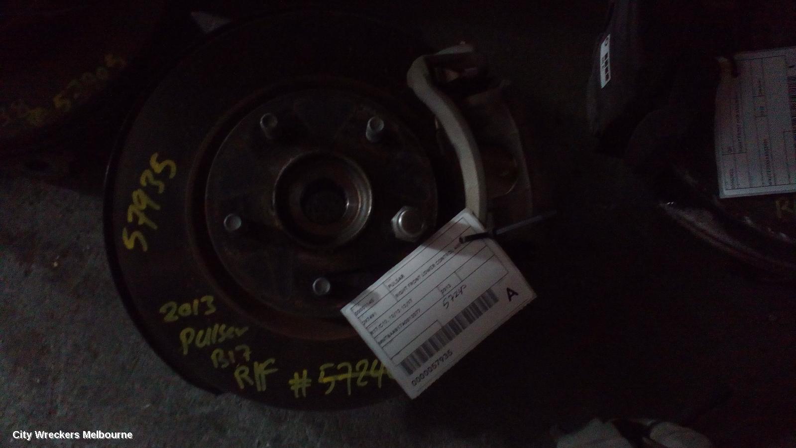 NISSAN PULSAR RIGHT FRONT LOWER CONTROL ARM, B17/C12, 12/2012 - 12/2017