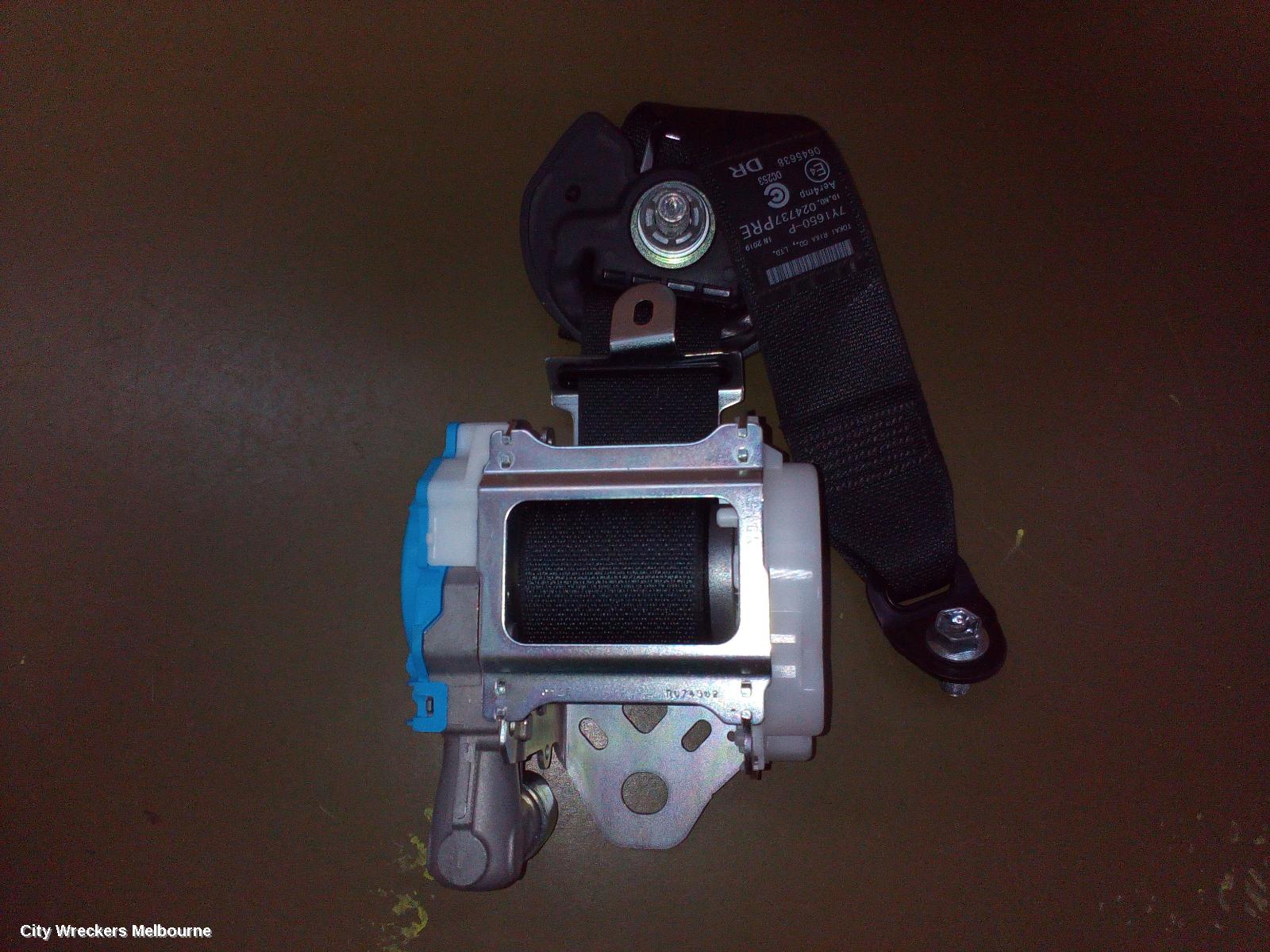 TOYOTA COROLLA SEATBELT/STALK, RH REAR, SEAT BELT ONLY, E210, HATCH, 07/2018 ONWARDS