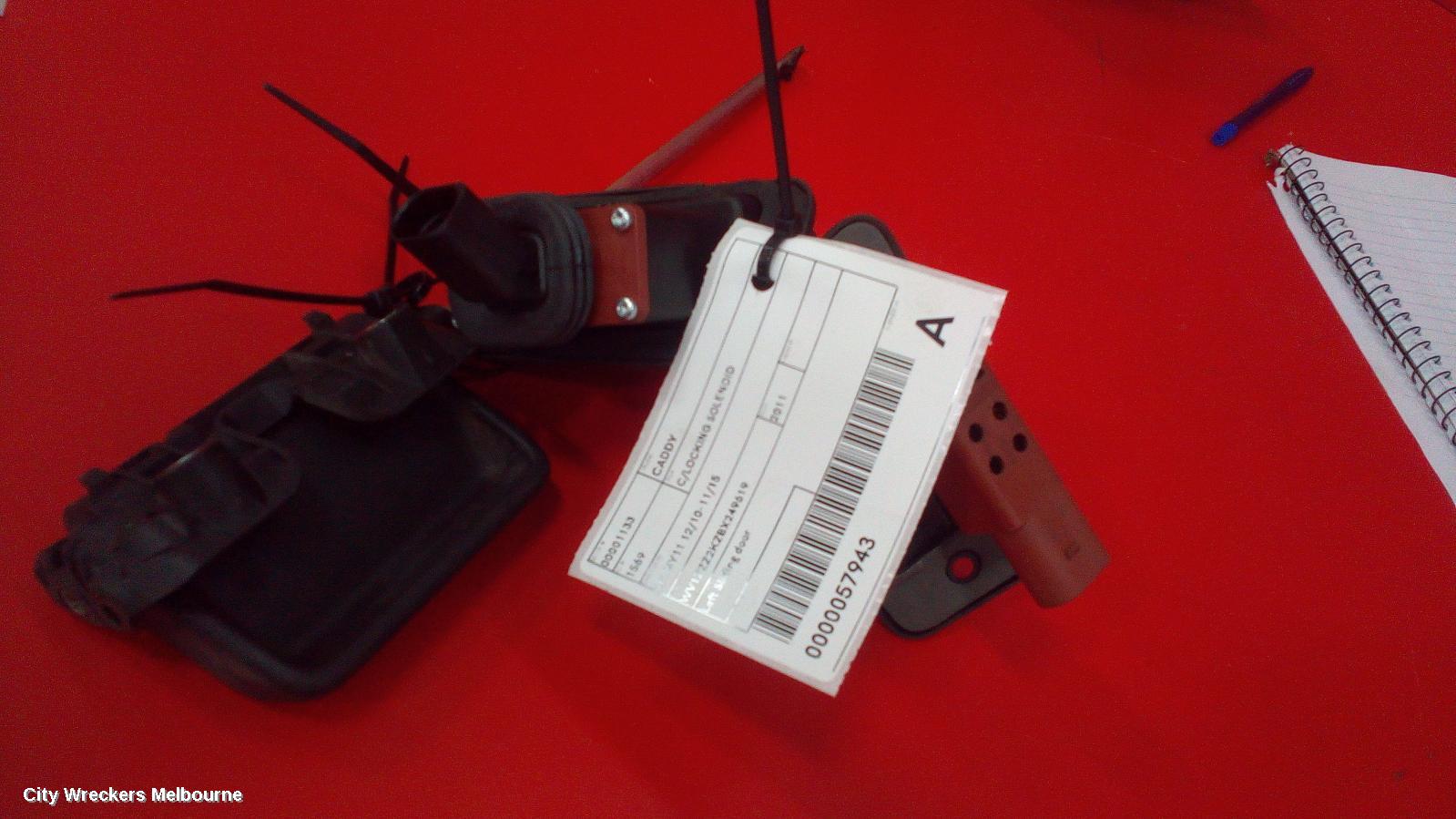 VOLKSWAGEN CADDY C/LOCKING SOLENOID, 2K MY11 12/2010 - 11/2015