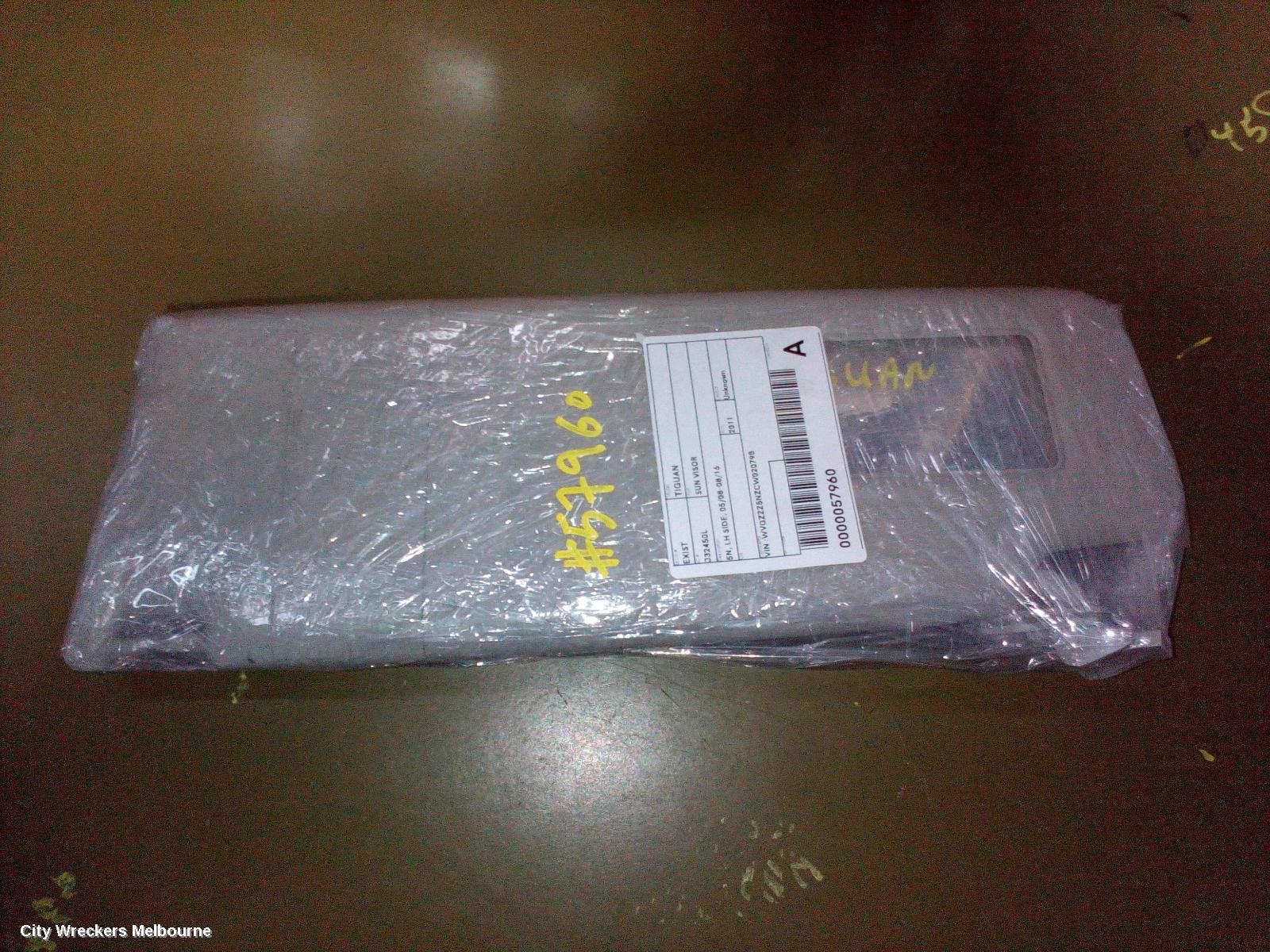 VOLKSWAGEN TIGUAN SUNVISOR, 5N, LH SIDE, 05/2008 - 08/2016