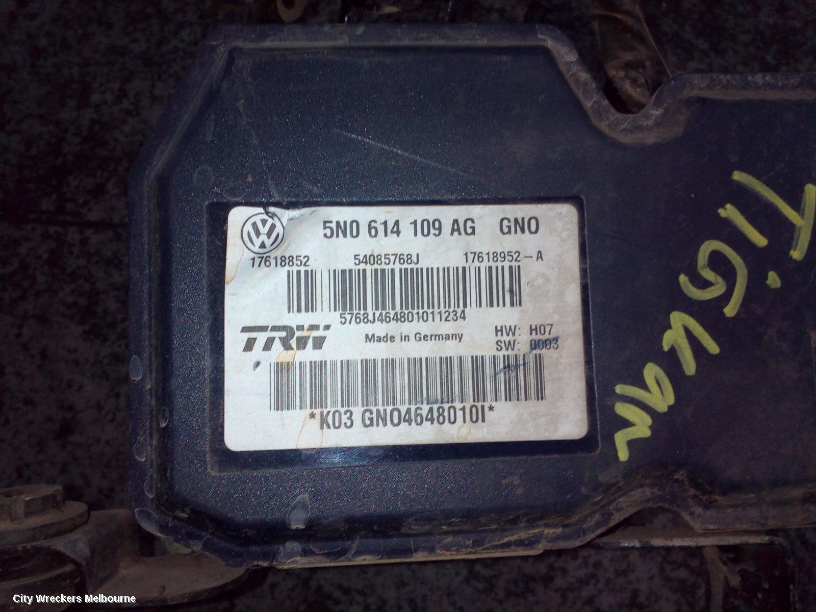 VOLKSWAGEN TIGUAN ABS PUMP/MODULATOR, 5N, 07/2011 - 08/2016