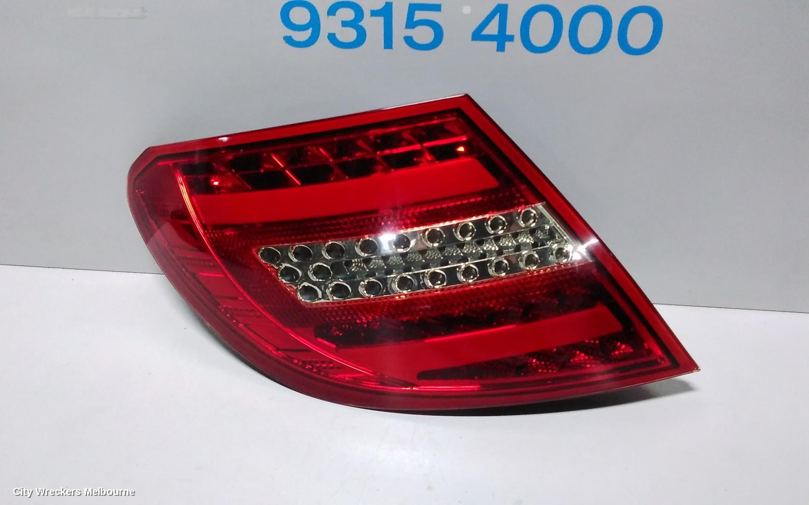 MERCEDES C CLASS LEFT TAILLIGHT, W204, SEDAN, AVANTGARDE/SPORTS, LED TYPE, 07/2007 - 02/2011