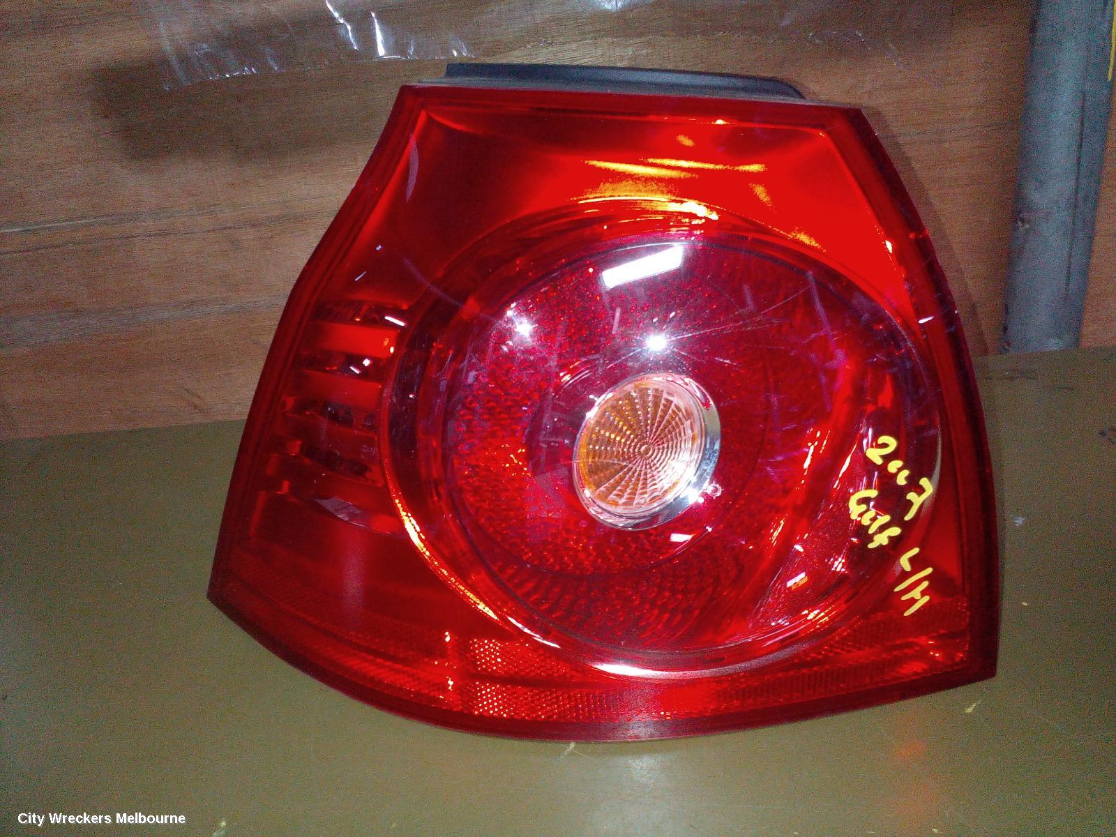 VOLKSWAGEN GOLF RIGHT TAILLIGHT, GEN 5, HATCH, NON TINTED TYPE, 07/2004 - 02/2009