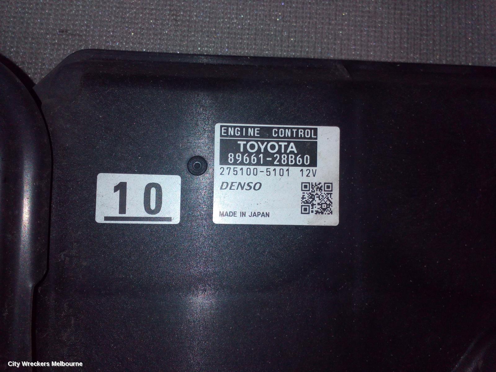 TOYOTA TARAGO ECU, ENGINE ECU, 2.4, 2AZ-FE, P/N 89661-28B60, ECU ONLY, ACR50R, 03/2006 - 06/2020