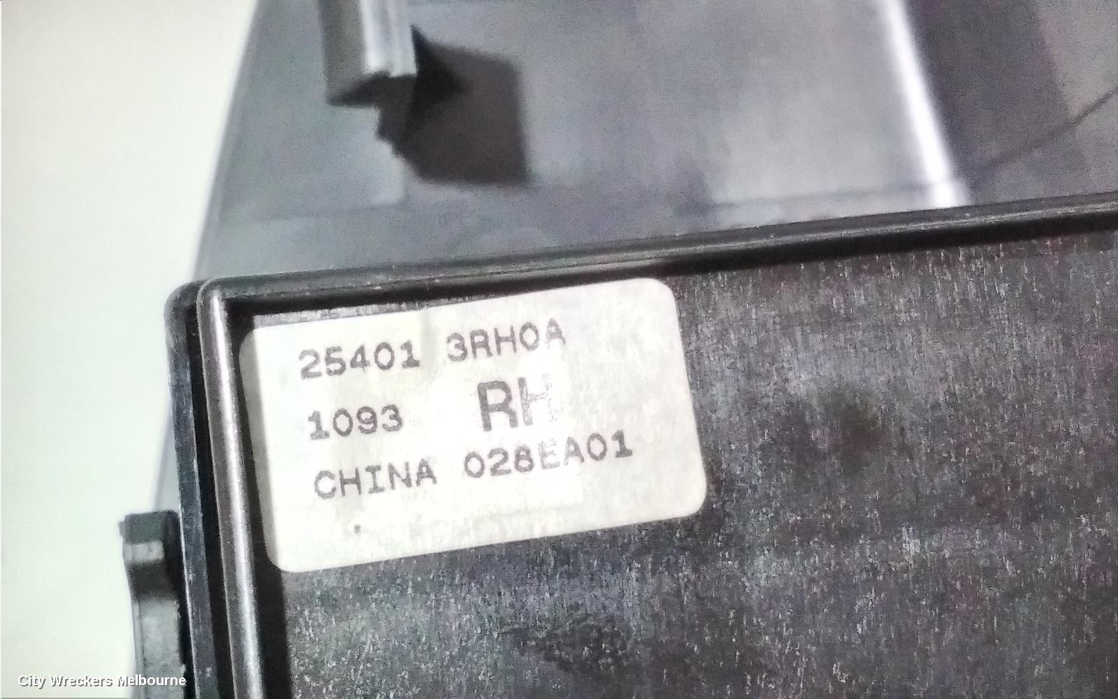 NISSAN PULSAR PWR DR WIND SWITCH, RH FRONT (MASTER SWITCH), SEDAN, B17, 12/2012 - 12/2017