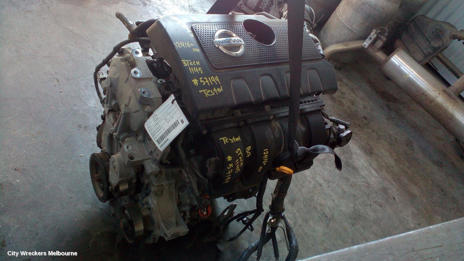 NISSAN PULSAR ENGINE, PETROL, 1.8, MRA8DE, B17/C12, 12/2012 - 12/2017