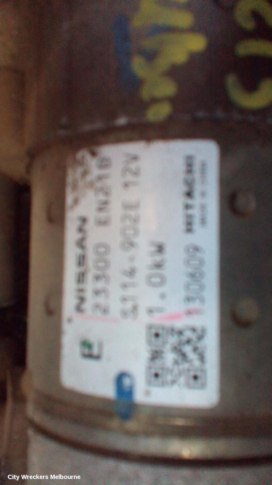 NISSAN PULSAR STARTER, PETROL, 1.8, MRA8DE, B17/C12, 12/2012 - 12/2017