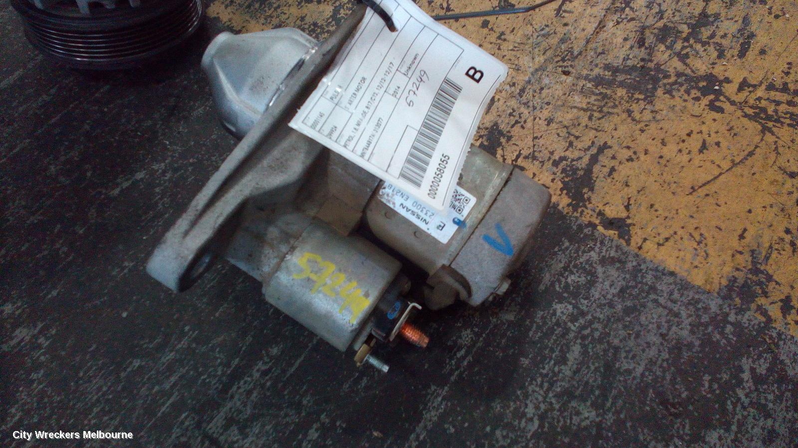 NISSAN PULSAR STARTER, PETROL, 1.8, MRA8DE, B17/C12, 12/2012 - 12/2017