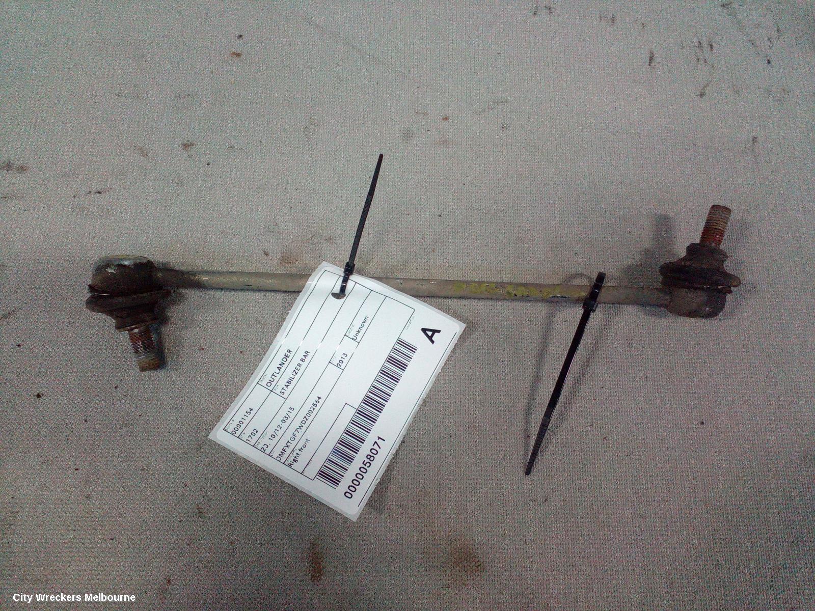 MITSUBISHI OUTLANDER STABILISER BAR, ZJ, 10/2012 - 03/2015