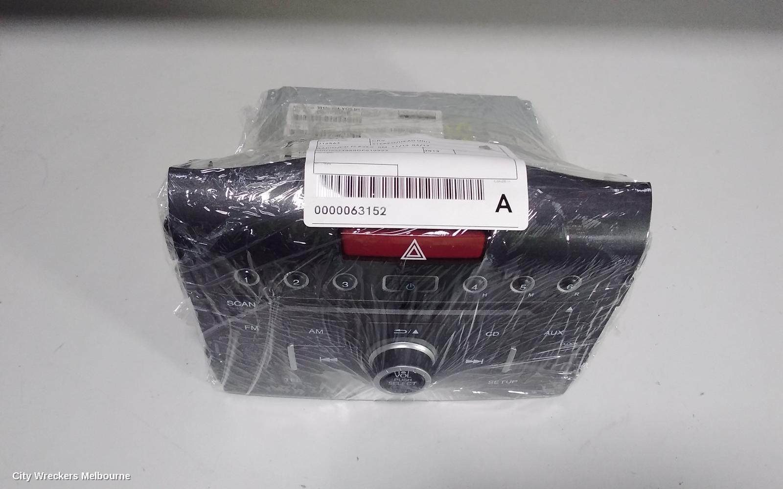HONDA CRV RADIO/CD/DVD/SAT/TV, RADIO/CD PLAYER, RM, 11/2012 - 04/2017