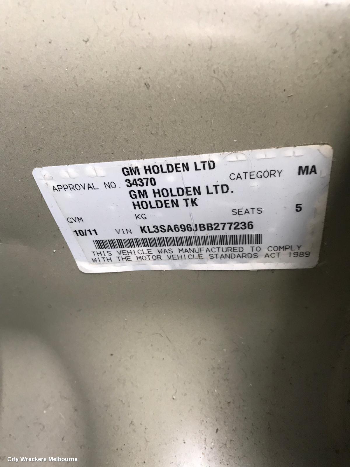 HOLDEN BARINA SUNVISOR, TK, LH SIDE, 12/2005 - 12/2012