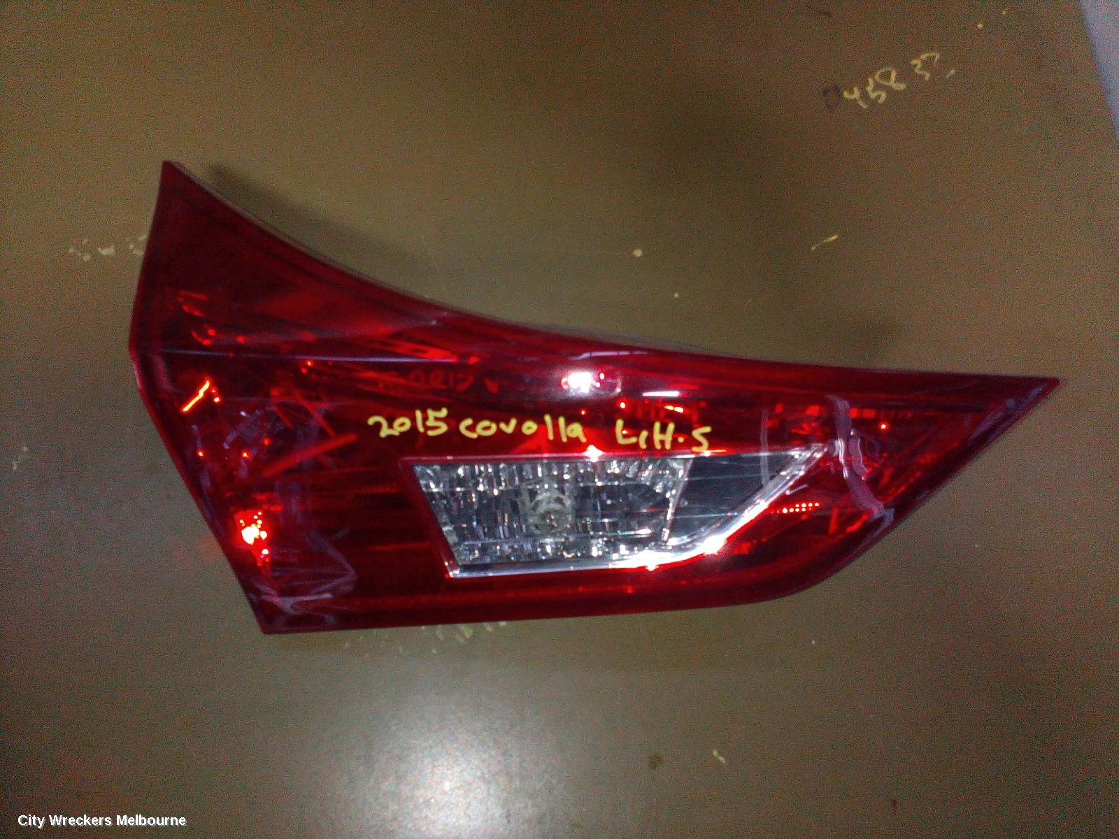 TOYOTA COROLLA REAR GARNISH, TAILGATE LAMP (LH SIDE), ZRE182R, HATCH, 10/2012 - 03/2015