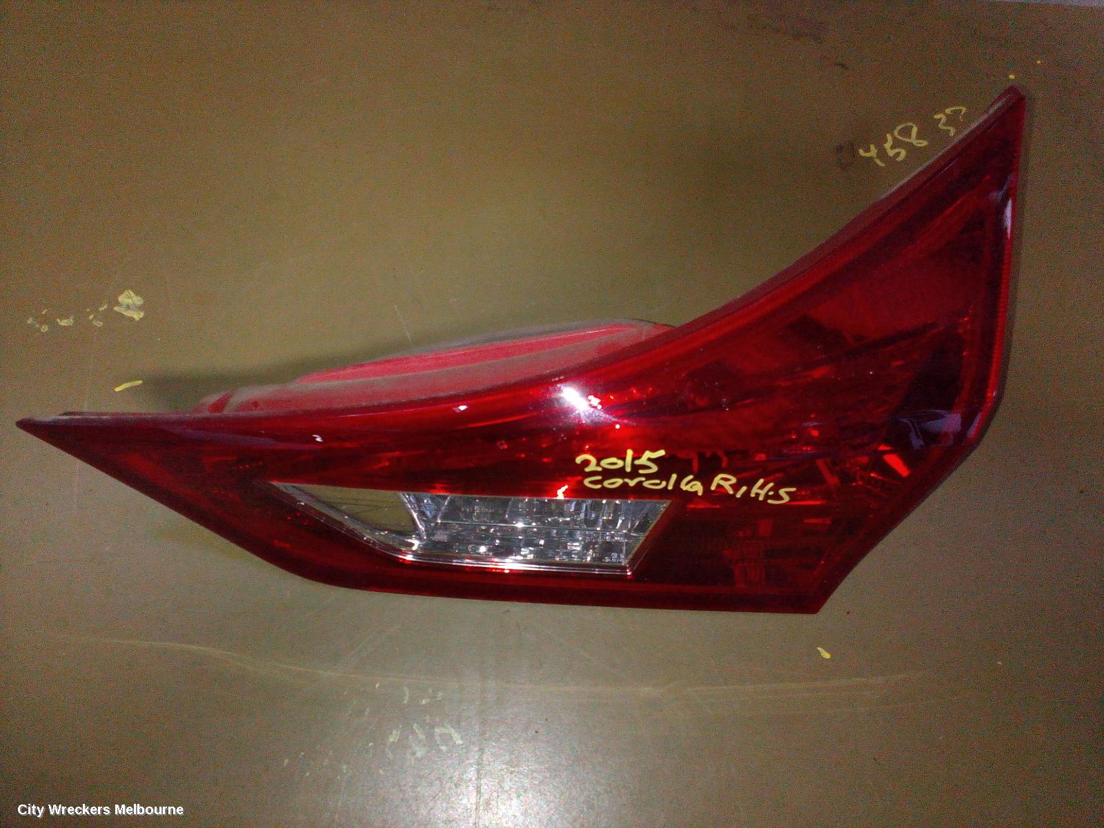 TOYOTA COROLLA REAR GARNISH, TAILGATE LAMP (RH SIDE), ZRE182R, HATCH, 10/2012 - 03/2015