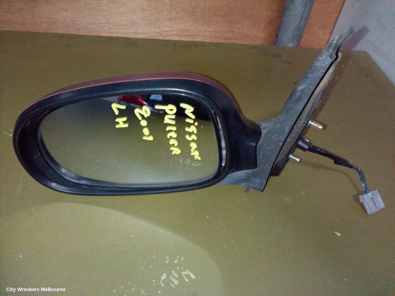 NISSAN PULSAR LEFT DOOR MIRROR, N16, SEDAN, COLOUR CODED, 07/2000 - 07/2003