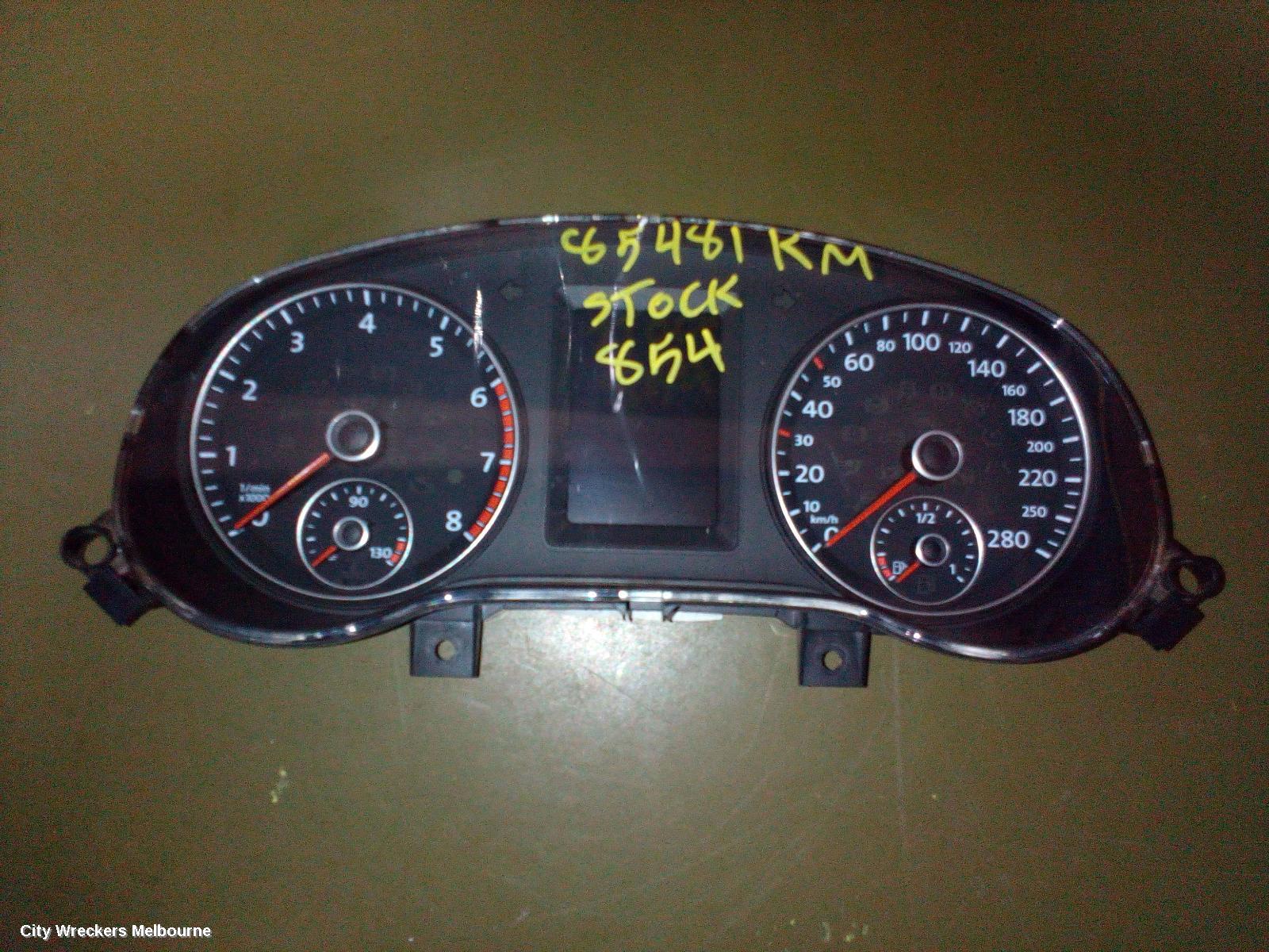 VOLKSWAGEN JETTA INSTRUMENT CLUSTER, PETROL, AUTO T/M TYPE, 1B, 02/2011 - 01/2015
