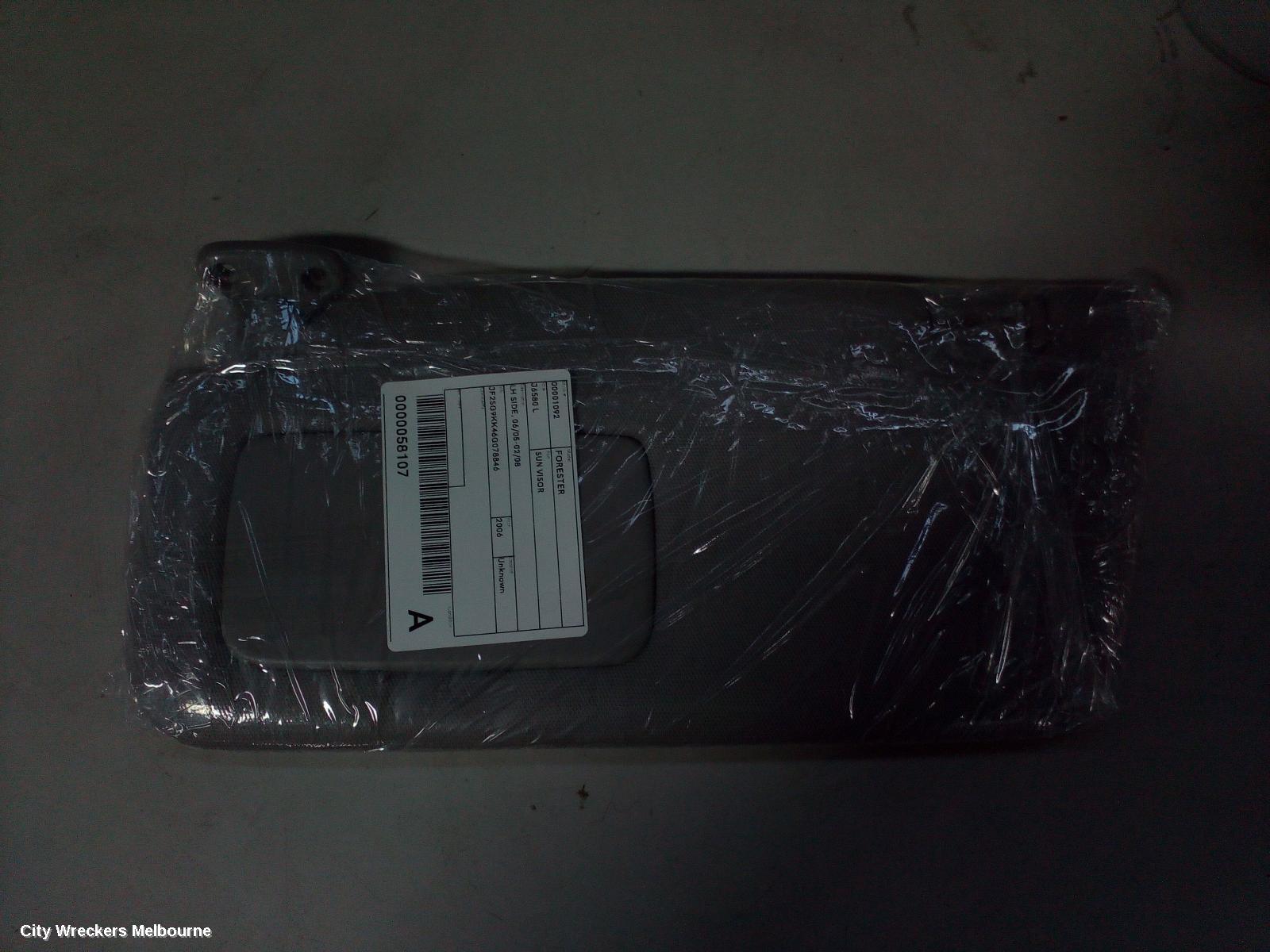 SUBARU FORESTER SUNVISOR, LH SIDE, 06/2005 - 02/2008