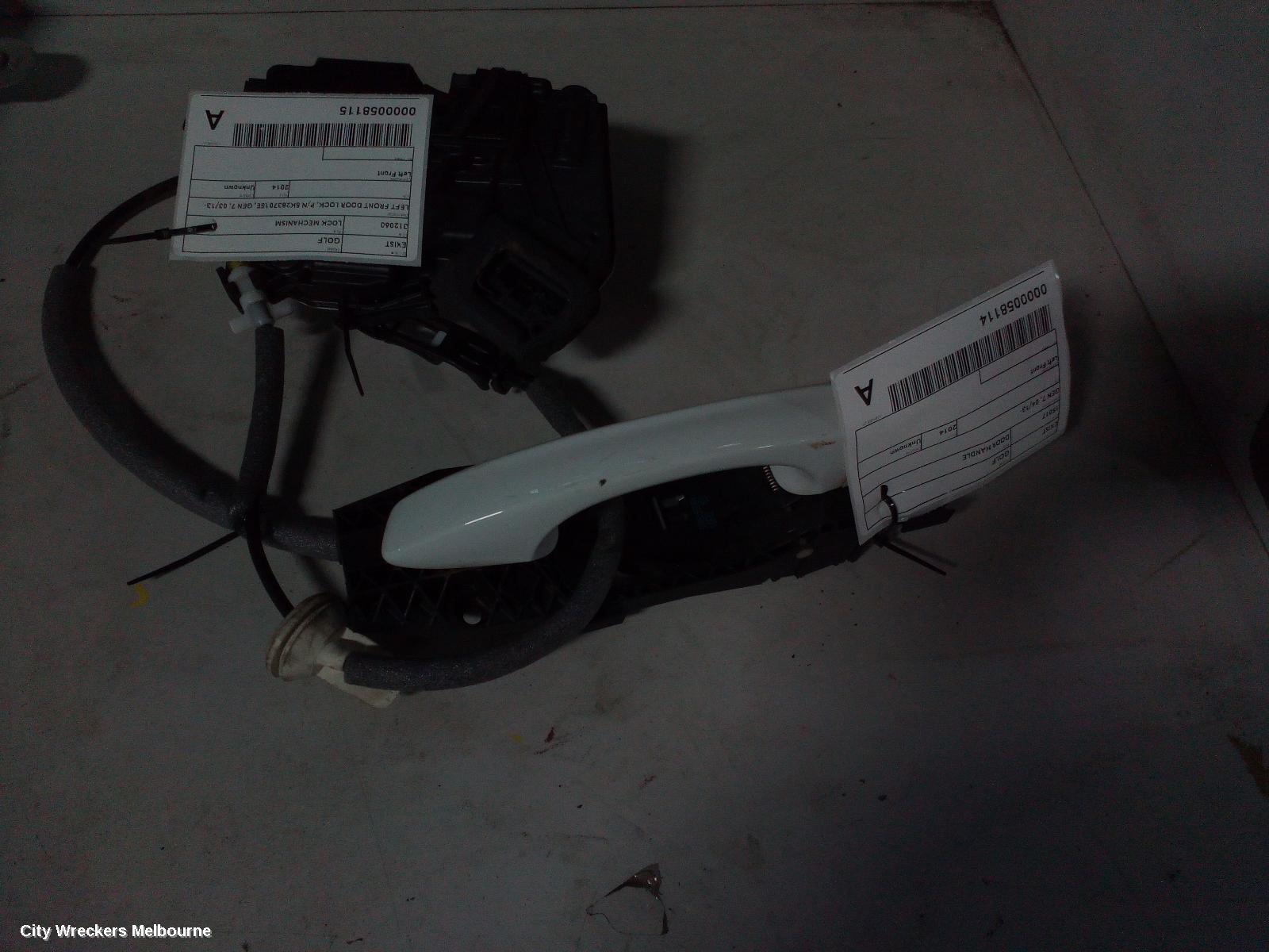 VOLKSWAGEN GOLF DOOR HANDLE, GEN 7, 11/2012 - 08/2020