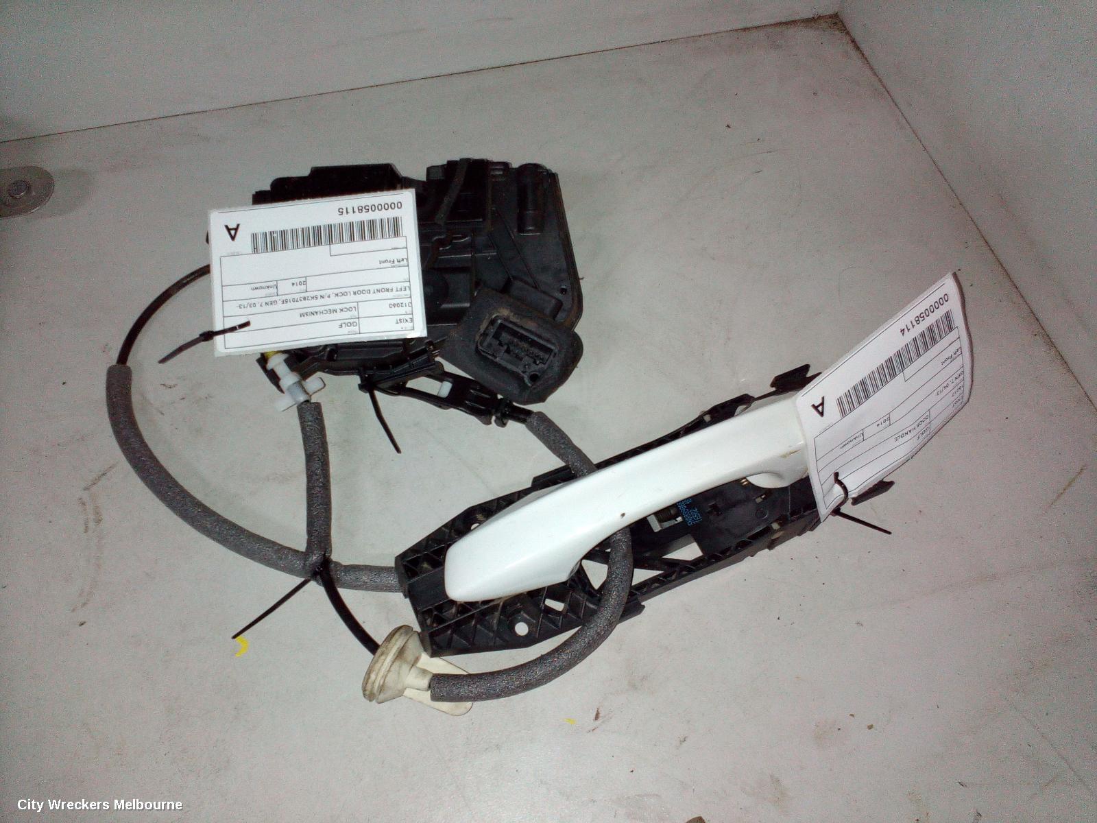 VOLKSWAGEN GOLF DOOR/BOOT/GATE LOCK, LEFT FRONT DOOR LOCK, P/N 5K2837015E, GEN 7, 03/2013 ONWARDS