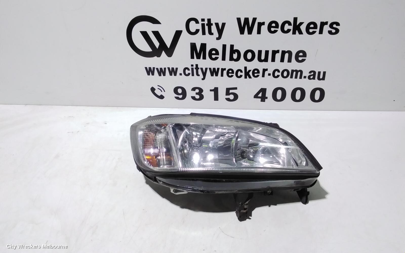 HOLDEN ASTRA RIGHT HEADLAMP, TS, CHROME, INSERT TYPE, 09/1998 - 10/2006