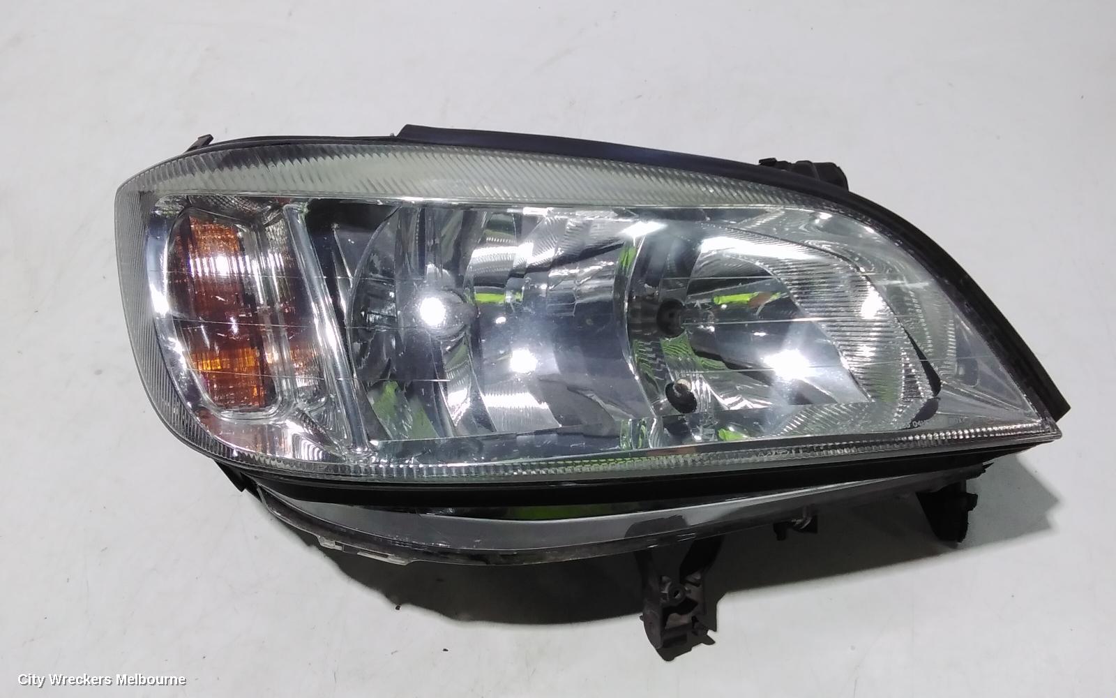 HOLDEN ASTRA RIGHT HEADLAMP, TS, CHROME, INSERT TYPE, 09/1998 - 10/2006