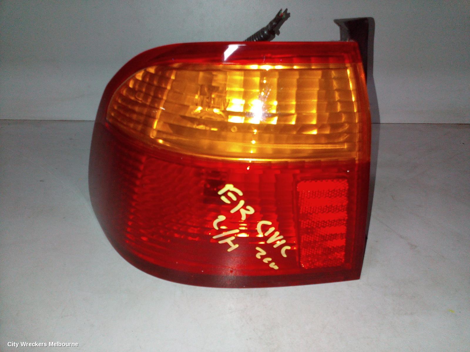 HONDA CIVIC LEFT TAILLIGHT, EK, SEDAN, LENS #2240, 01/1999 - 10/2000