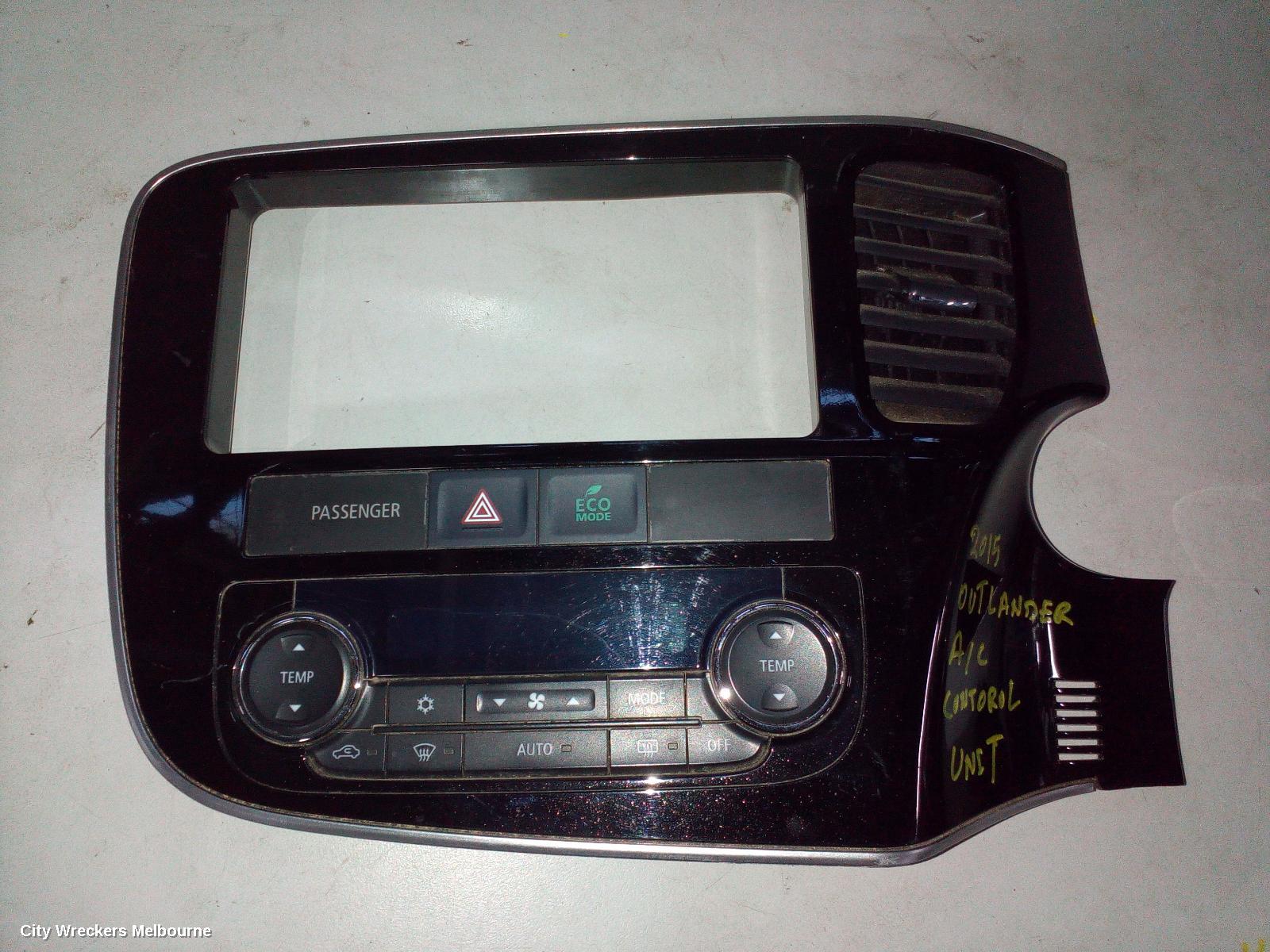 MITSUBISHI OUTLANDER HEATER/AC CONTROLS, DUAL ZONE CLIMATE CONTROL TYPE, ZJ-ZK, 10/2012 ONWARDS