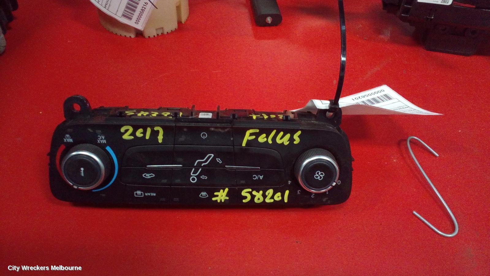 FORD FOCUS HEATER/AC CONTROLS, MANUAL CLIMATE CONTROL TYPE, LZ, 10/2014 - 11/2018