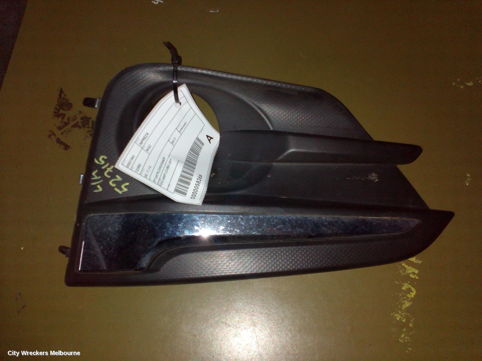 SUBARU IMPREZA, G5, 09/2016 - 09/2023, FOG LAMP COVER LEFT: 58266